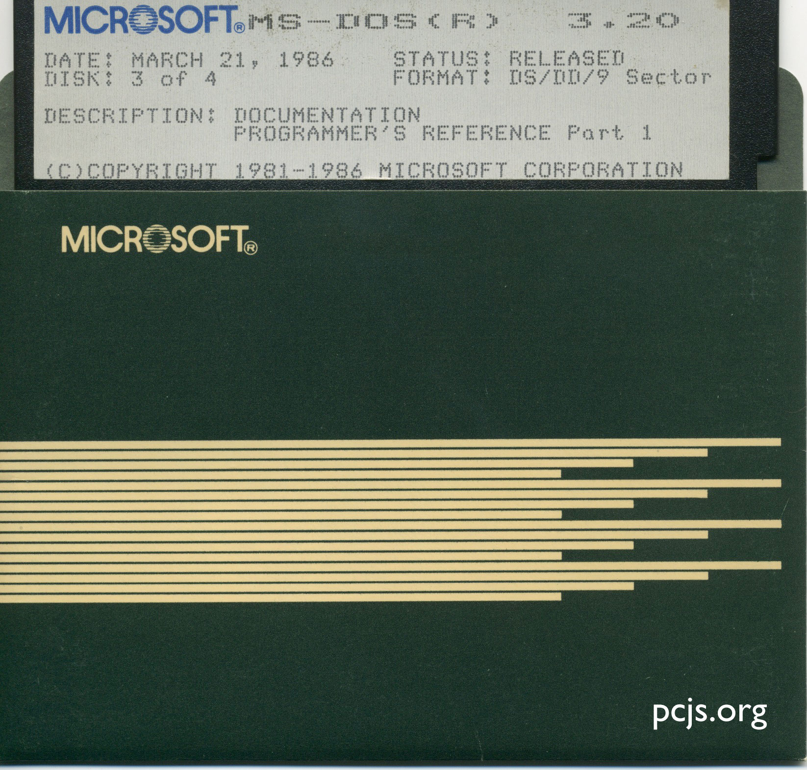 MS-DOS 3.20 (ProgRef 1)