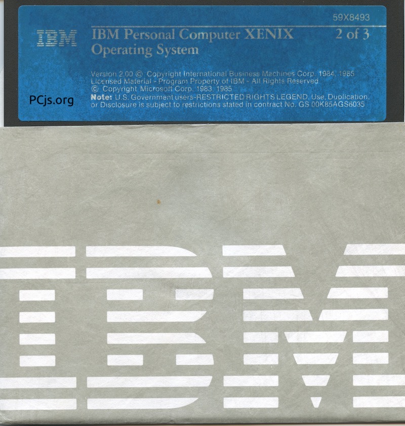 IBM PC XENIX 2.0 Disk 2