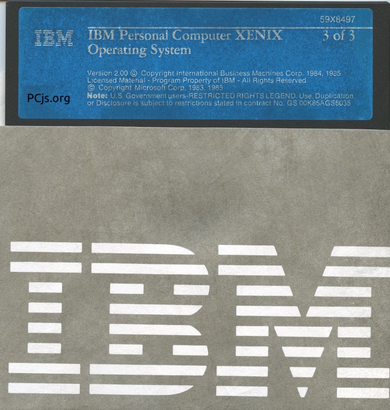 IBM PC XENIX 2.0 Disk 3