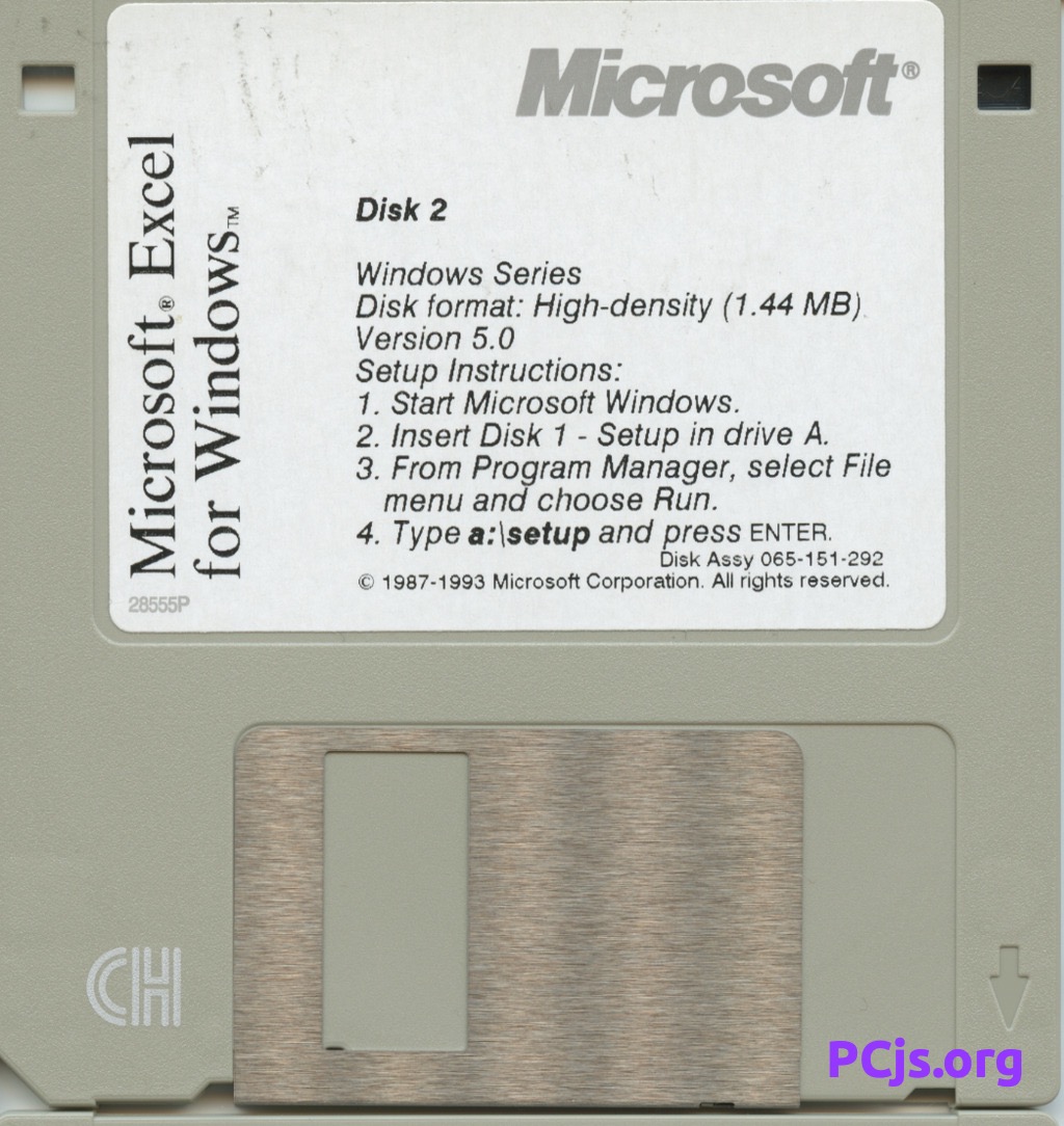 MS Excel 5.0a (Disk 2)