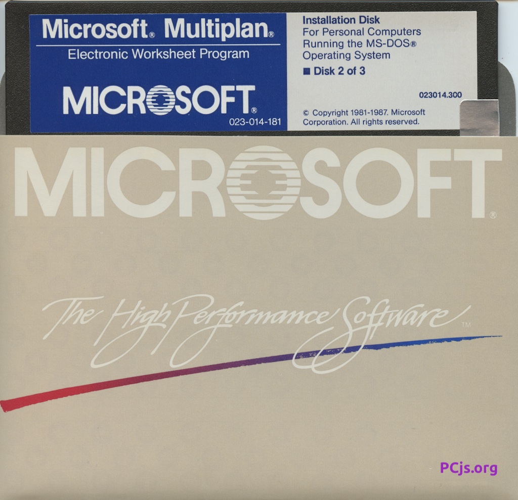 MS Multiplan 3.00 (INSTALL)