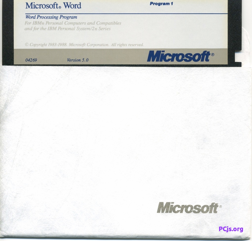 MS Word 5.00 (Program 1)