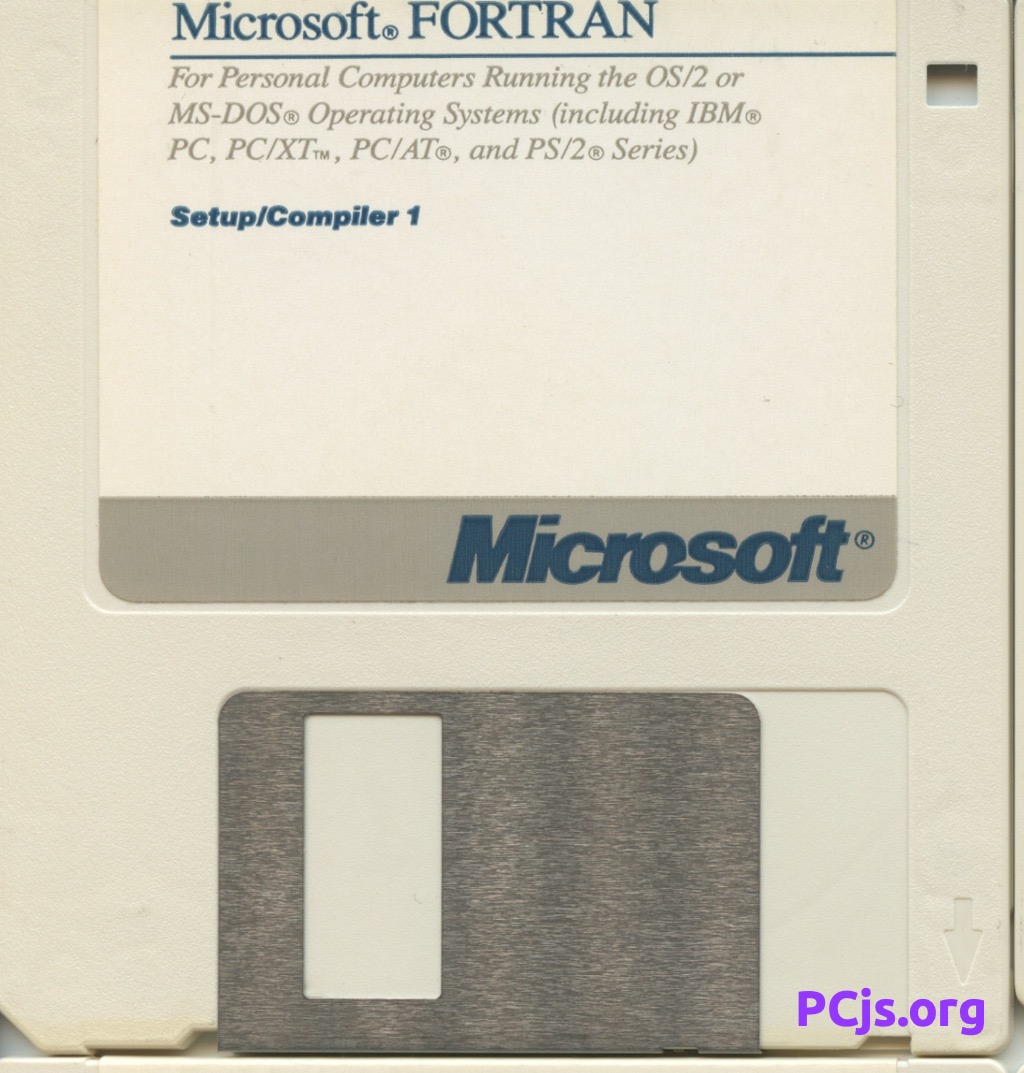 MS FORTRAN Compiler 5.00 (Disk 1)