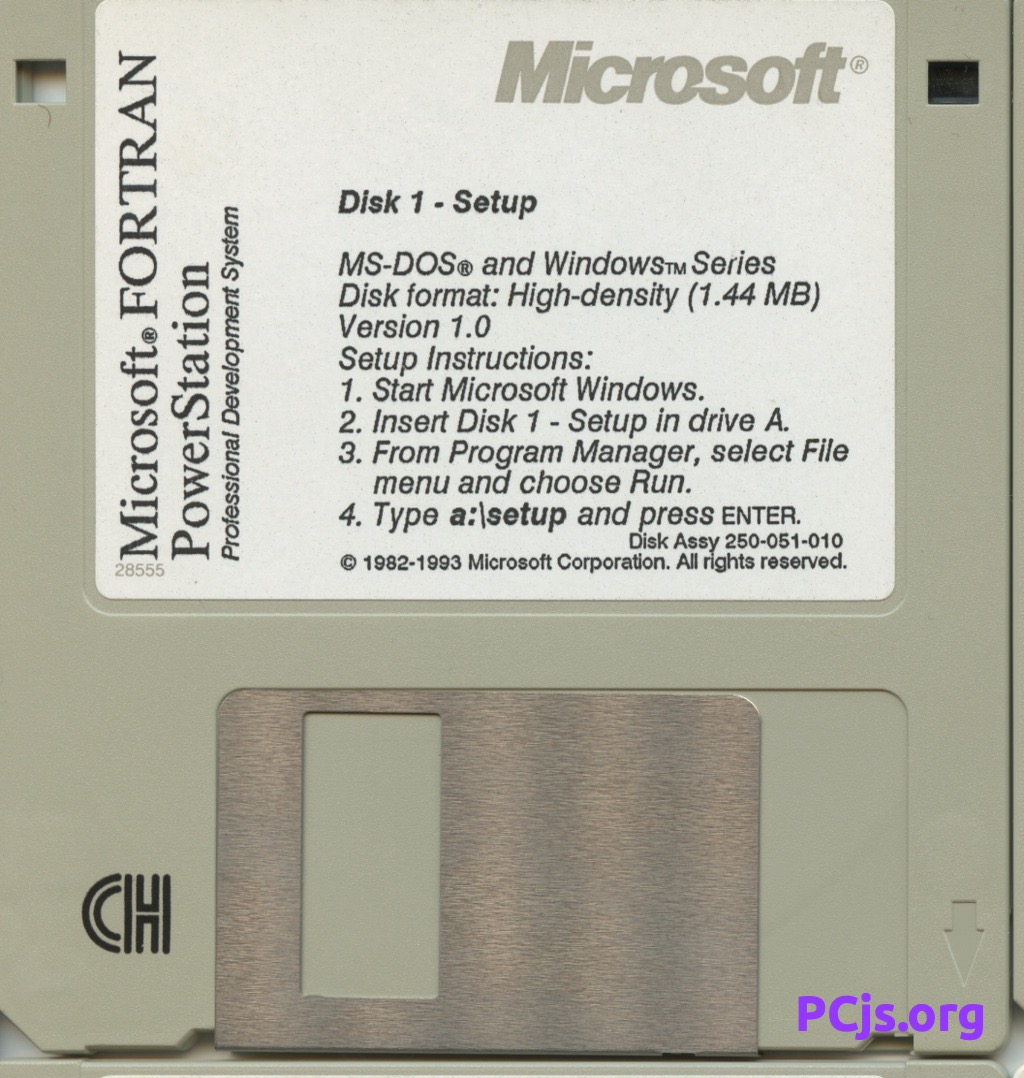 MS FORTRAN PowerStation 1.00 (Disk 1)