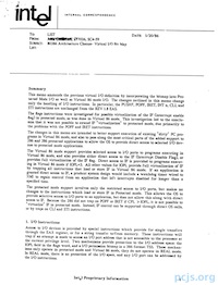 Intel 80386 Virtual I/O Bit Map (Jan 20, 1986)