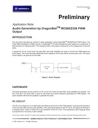 Audio Generation by DragonBall MC68EZ328 PWM Output (1996)