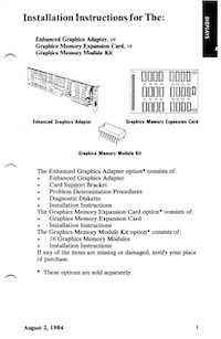 IBM EGA Installation Instructions